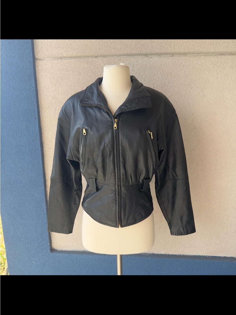 Wilsons Fitted Black Leather Jacket